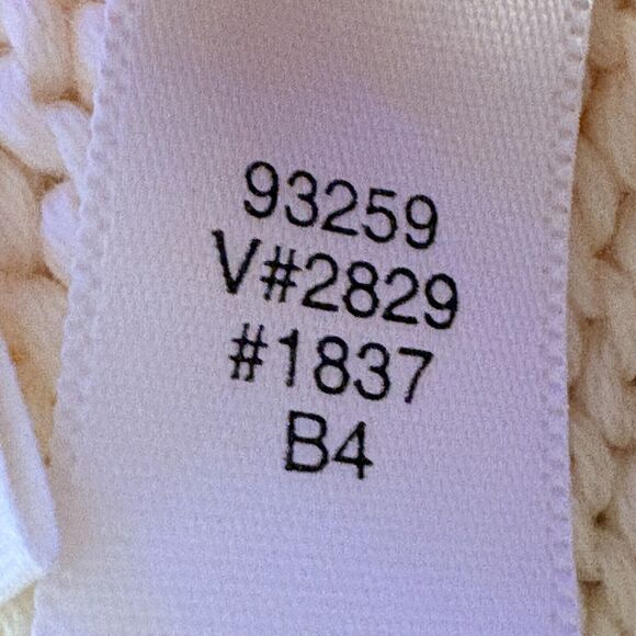 Cabi Shadow XL Patchwork Shawl Collar Chunky Knit Cardigan Sweater Black/White - Picture 15 of 15